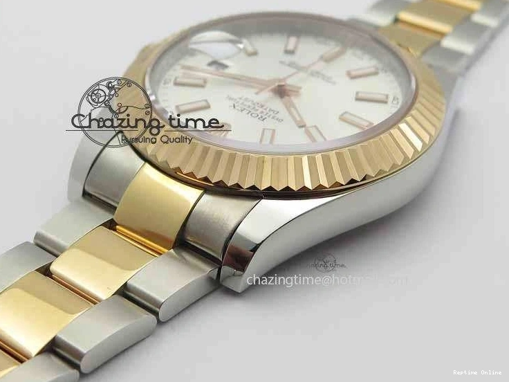 0127 DateJust II 41mm SS RG BP Maker Best Edition Silver Sticks Dial On SS RG Bracelet SA Comfortable 3716